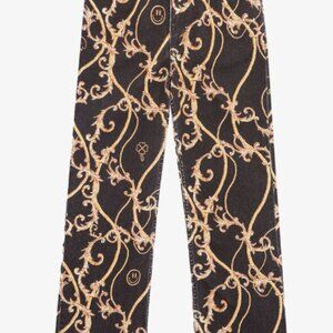 Ganni Print Denim Betzy Cropped Sz 27